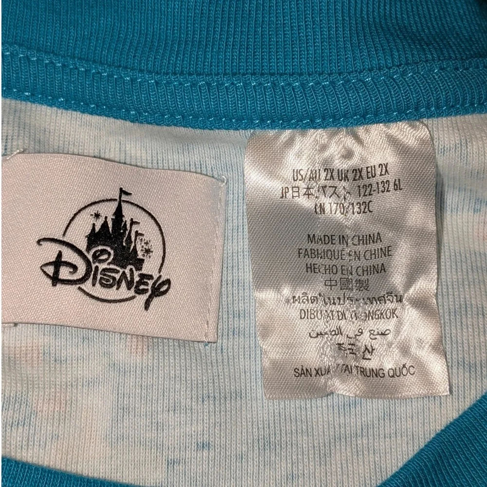 Disney Parks Christmas Pajamas Set Mickey Minnie Goofy Teal Blue 2X NWT - Picture 3 of 9
